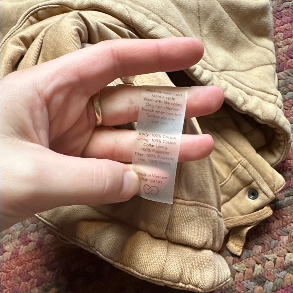NWT CALIA CROPPED TAN VEST GOLDEN TAFFY QUILTED - Picture 5 of 5